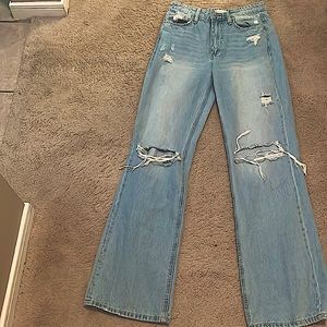 altard state size 27 boot cut jeans with rips